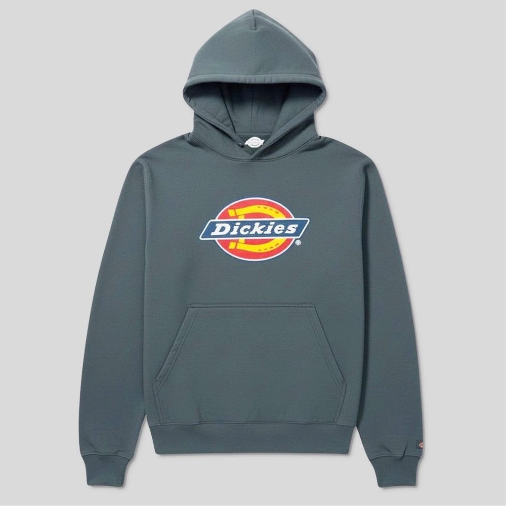 Mens Dickies Big Logo Hoodie - NWT Size Medium Slate Blue / Multi - #46226-P3